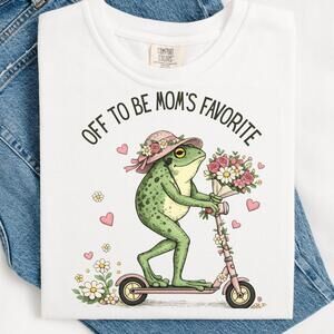 Frog Lover Mothers Day Shirt, Off To Be Moms Favorite Tee, S Cute Floral